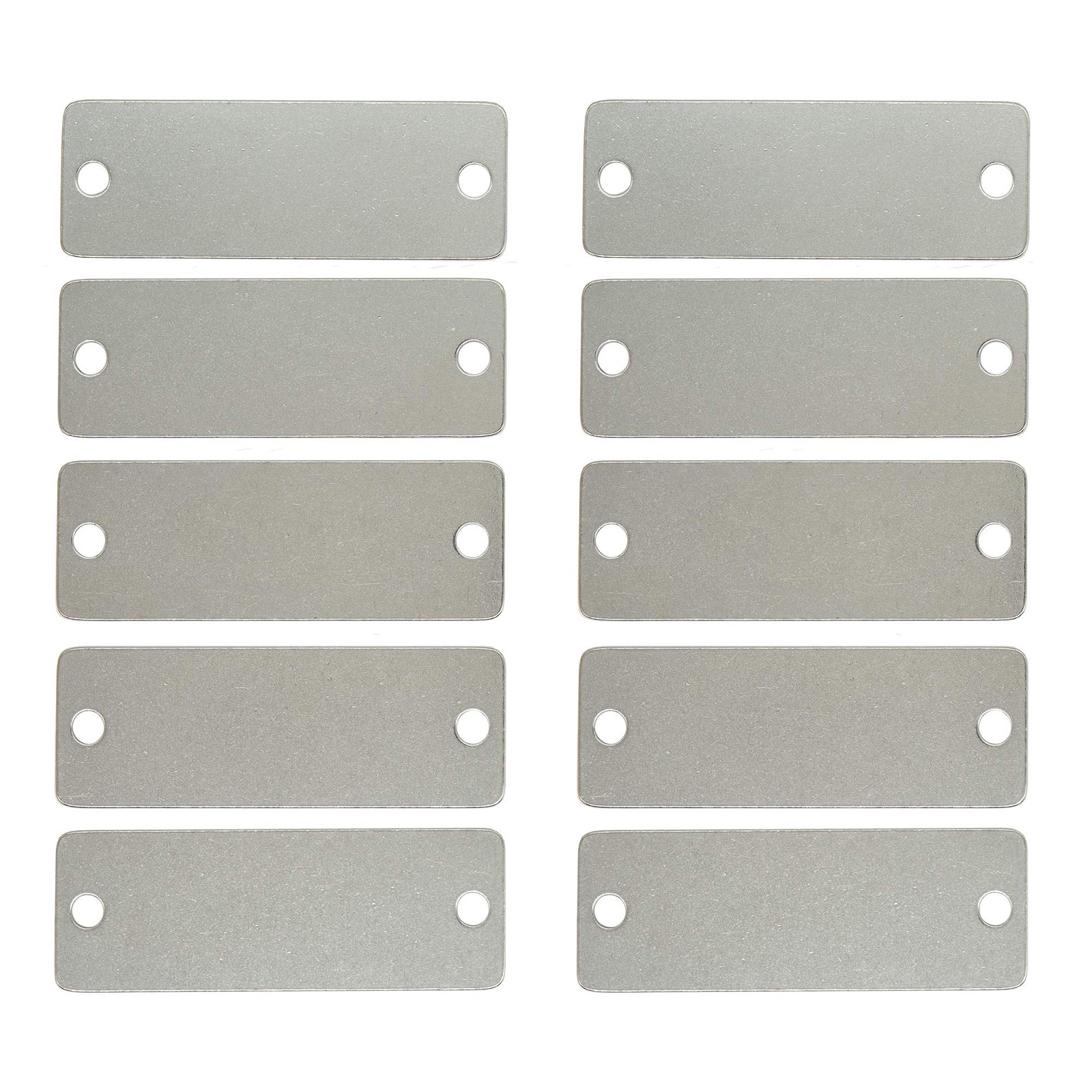 StayMax 25 Pack Stainless Steel Blank Tags Rectangle 1.96inch*0.7inch, Silver