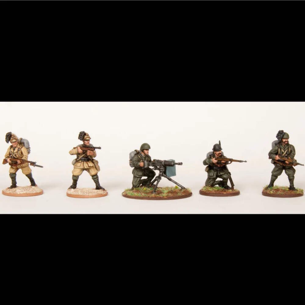 Wargames Atlantic WW2 Italian Infantry – 28mm HMG Squad Bundle (x7 Figures)