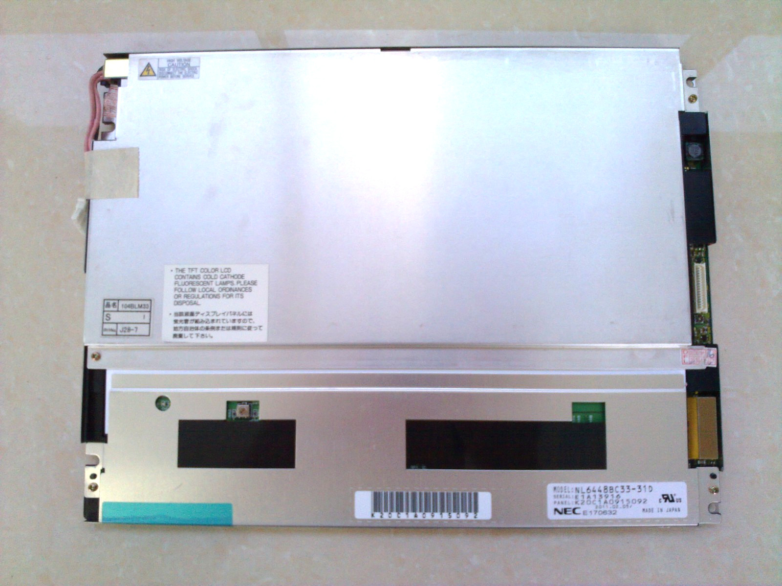 Suitable for 10.4" NEC NL6448BC33-31 NL6448BC33-31D LCD display 90 days warranty