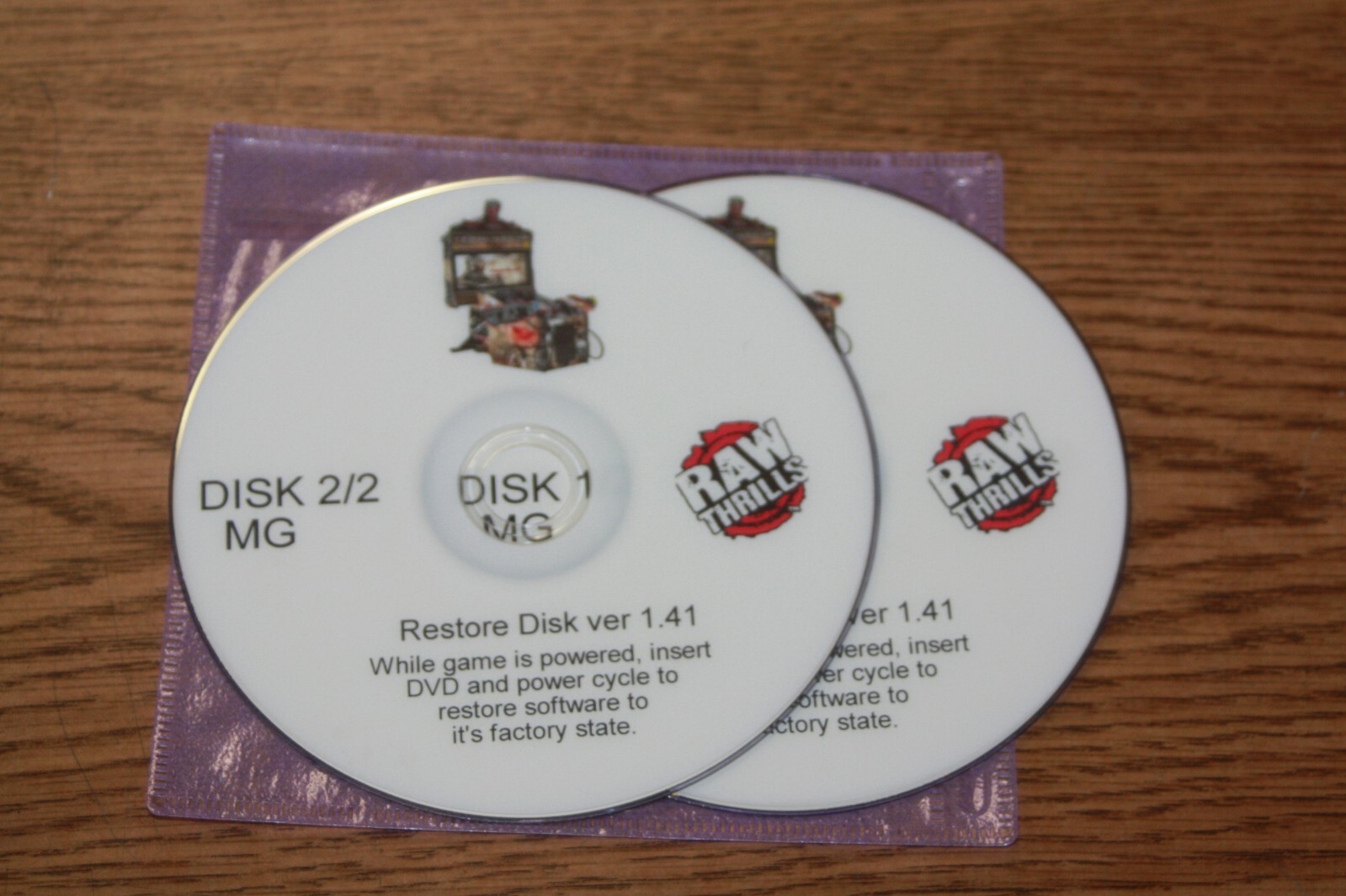 USED FIXED GUNS TERMINATOR SALVATION RAW THRILLS RECOVERY DVD DISK SET