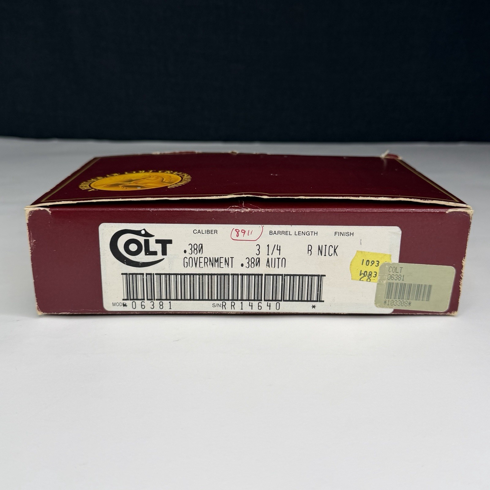 Colt Government Model 380 Automatic Original Box & Paperwork