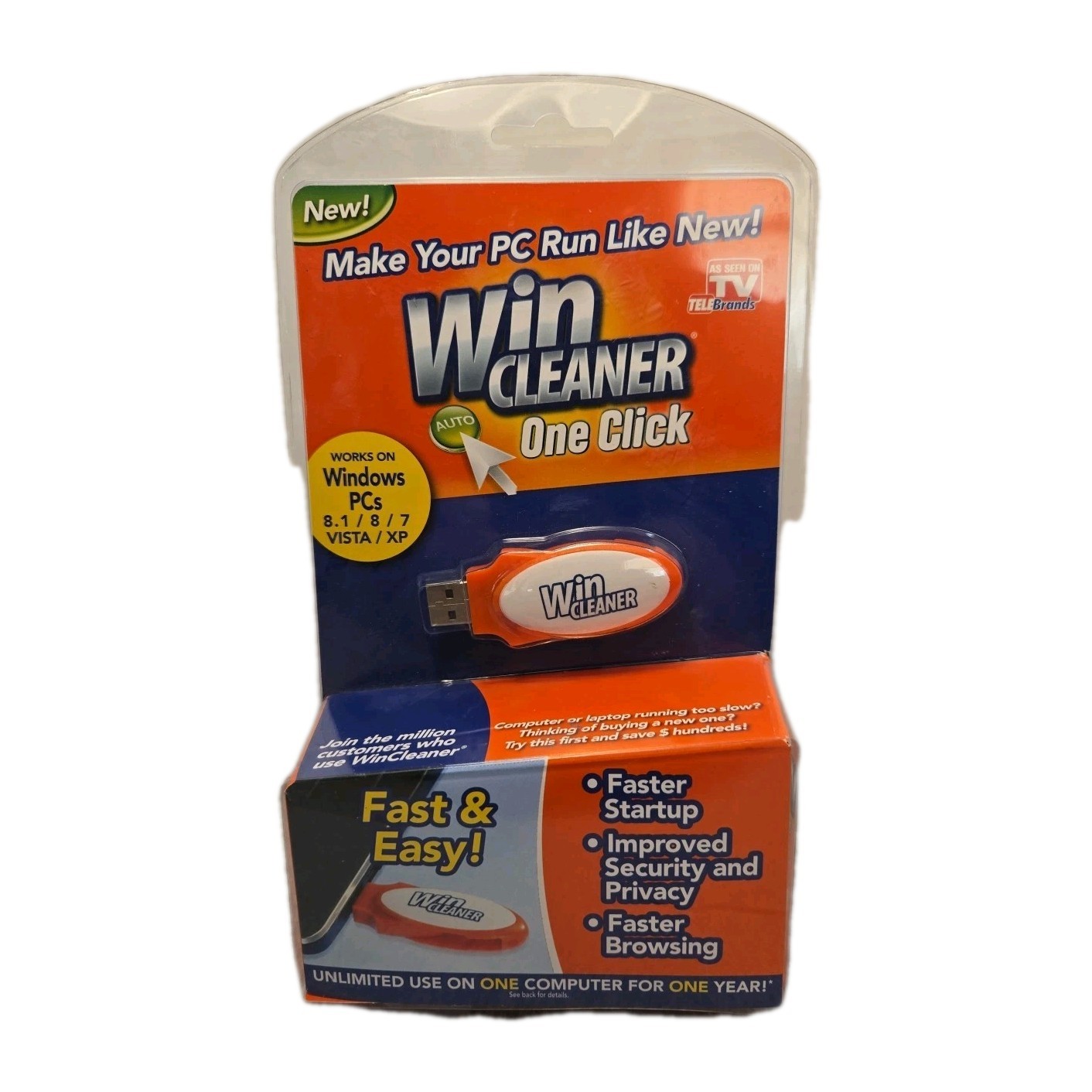 Win Cleaner, USB-One Click, Fast & Easy Computer Clean,Optimize, Repair (K136)