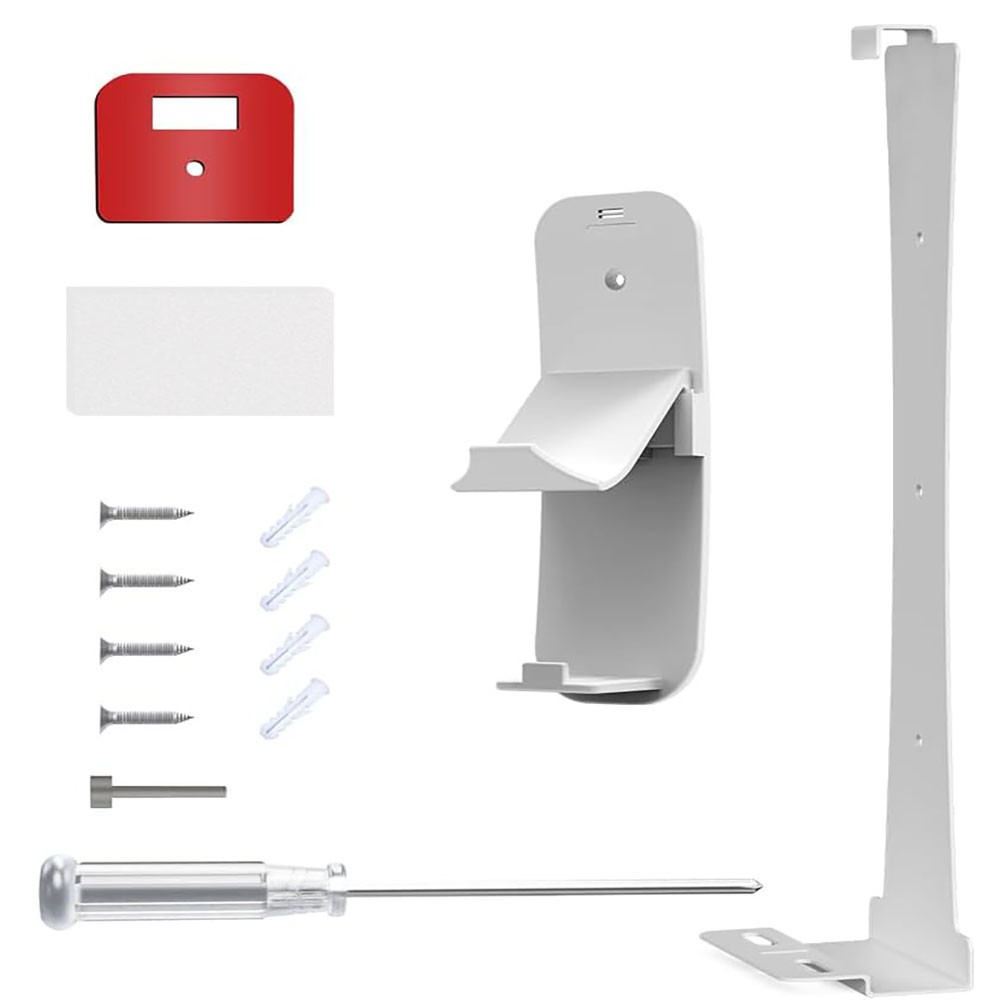 White Wall Mount + Storage Hook Set Accessories For PS5 Slim Console