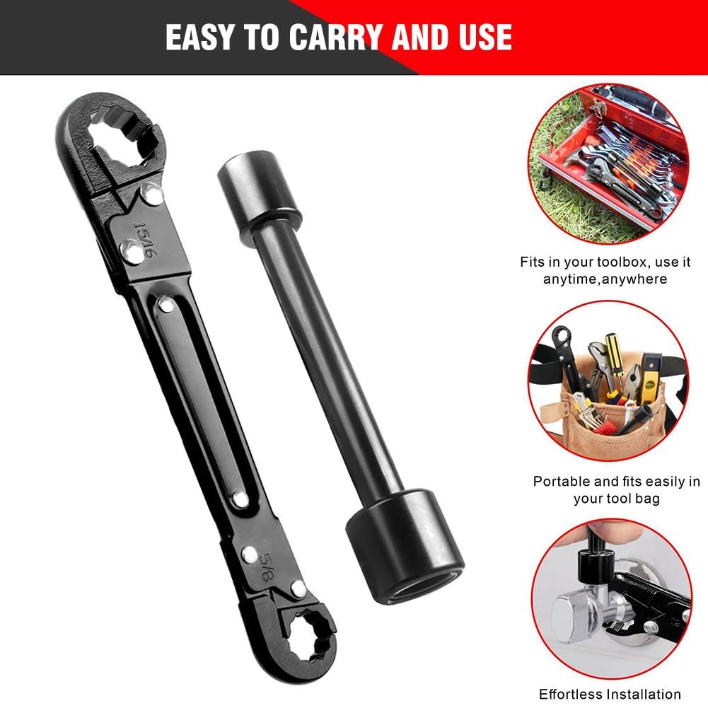 Professional Angle Stop Wrench Kit Plumbing Tools Installation Stop Valve