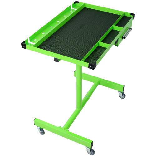 Heavy Duty Adjustable Work Table Bench With Drawer 220 lbs Rolling Tool Cart
