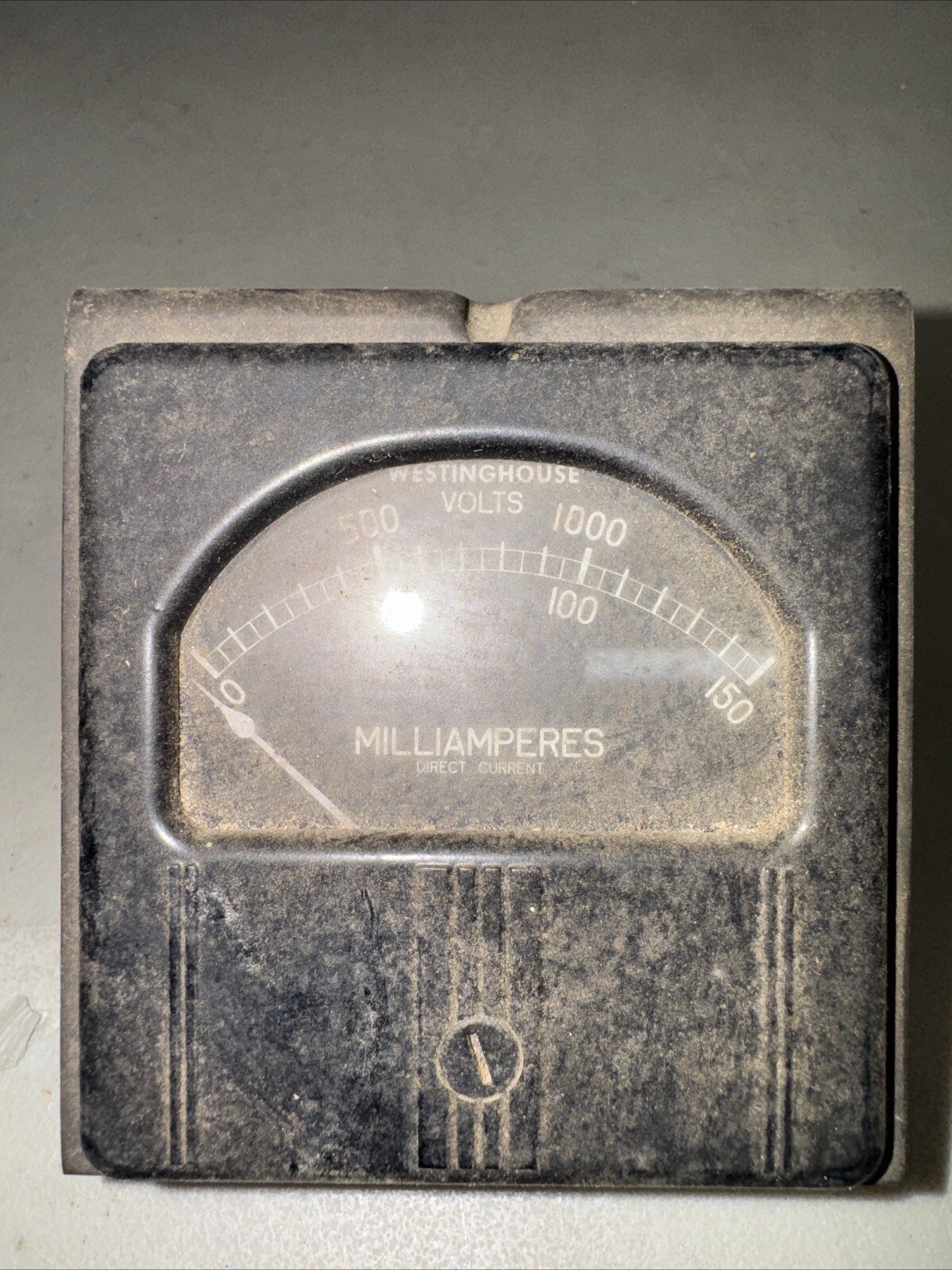 Vintage Westinghouse Milliamperes Direct Current Meter Gauge 0-150 Volts