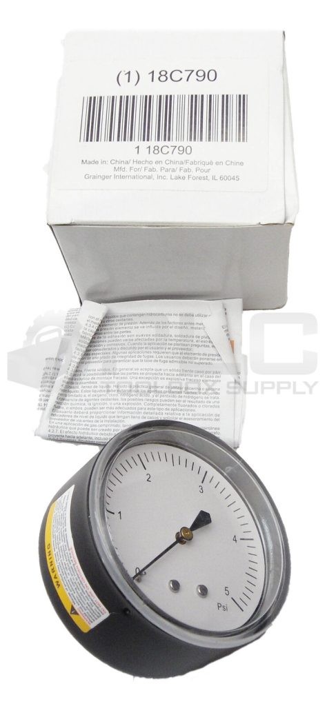 NEW 18C790 PRESSURE GAUGE 0 TO 5 PSI