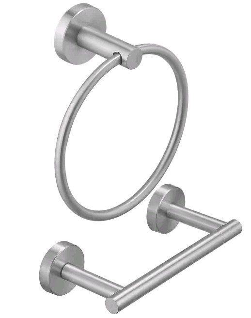 BWE A-91079-2-N 2Pcs Bath Hardware Set Brushed Nickel OPEN BOX