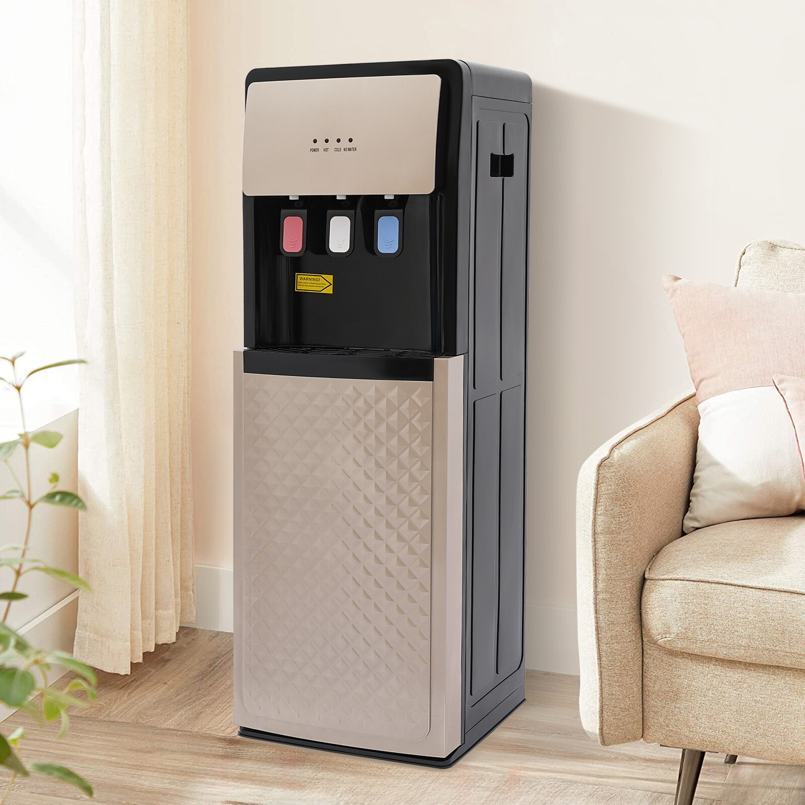 Bottom Loading Water Cooler Dispenser with Hot, Cold, and Room Temperature