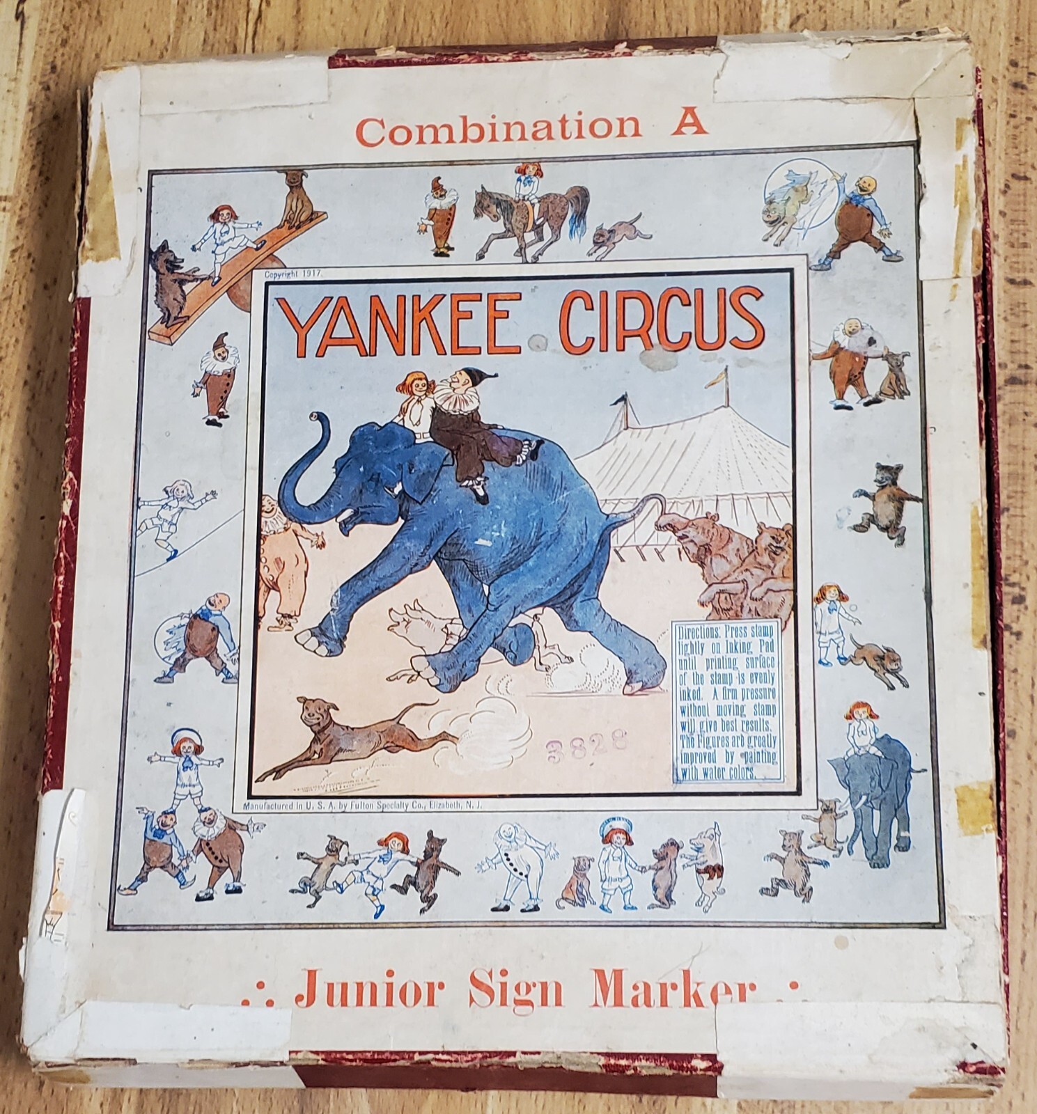 VTG Yankee Circus Stamp Set Junior Sign Marker Combination A Fulton Specialty
