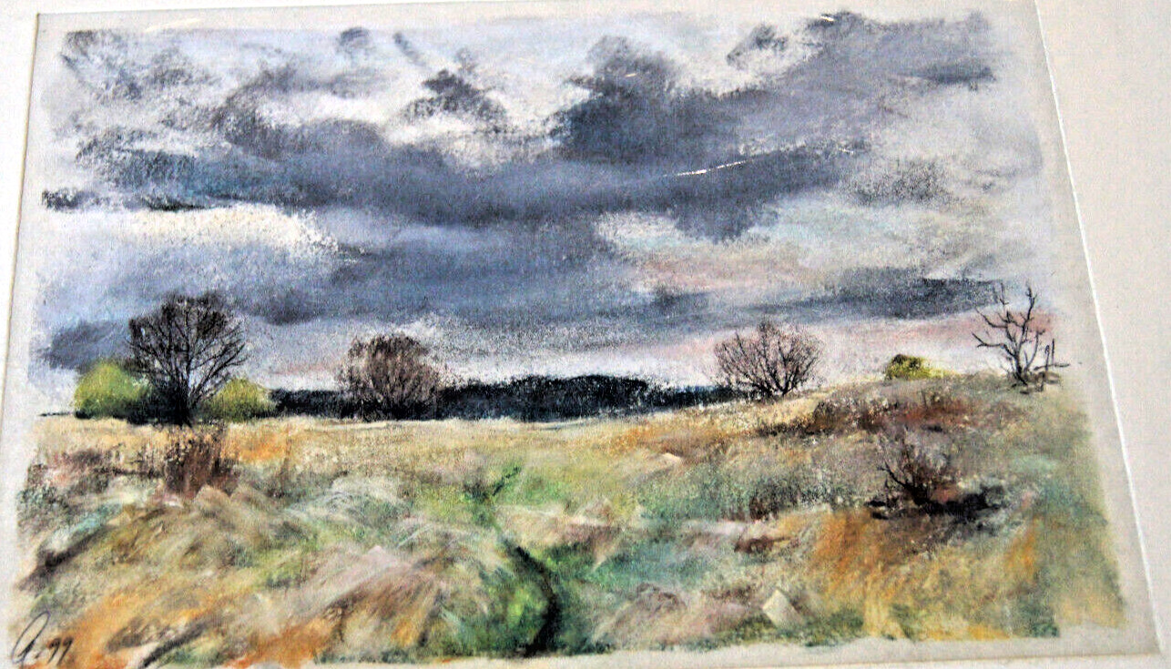 :FRANZ EHMKE *1928 -2018 BERLIN PASTEL BLANKENFELDE ON THE OLD RUBBLE DUMP