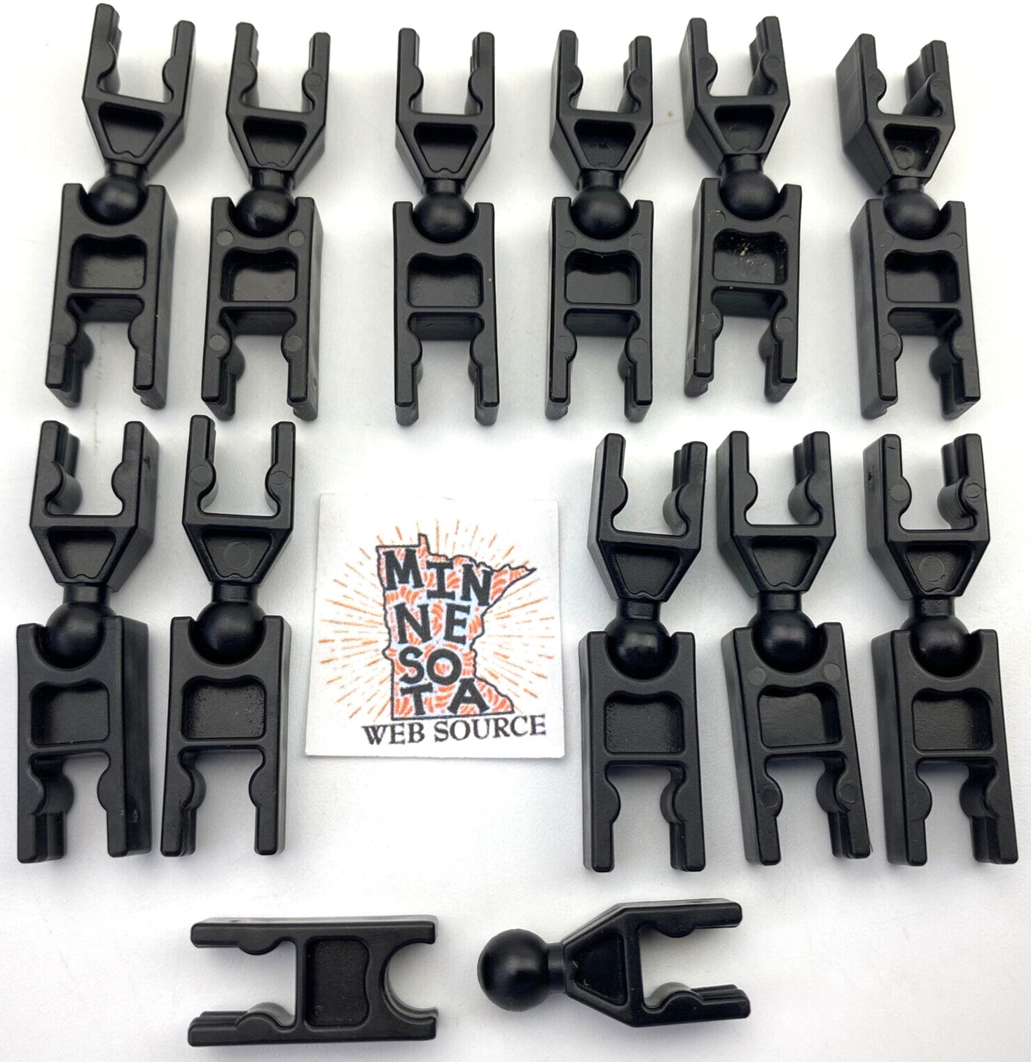 (12) K’NEX Black Ball & Socket Connectors – USED OEM – Standard