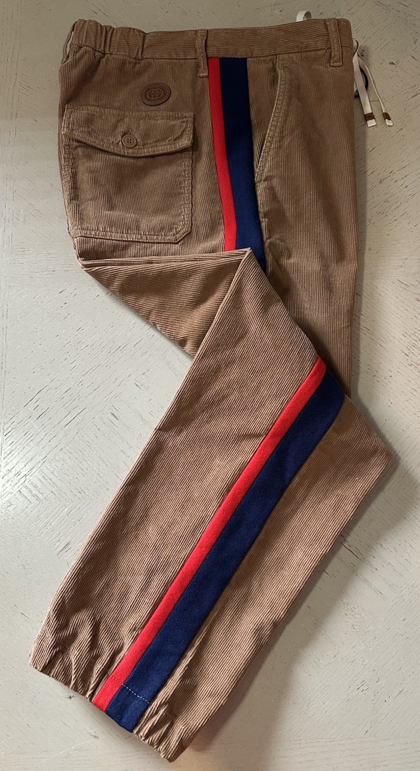 Gucci Men Corduroy Drawstring Pants Vintage Camel 36 US/52 Eu New $1400