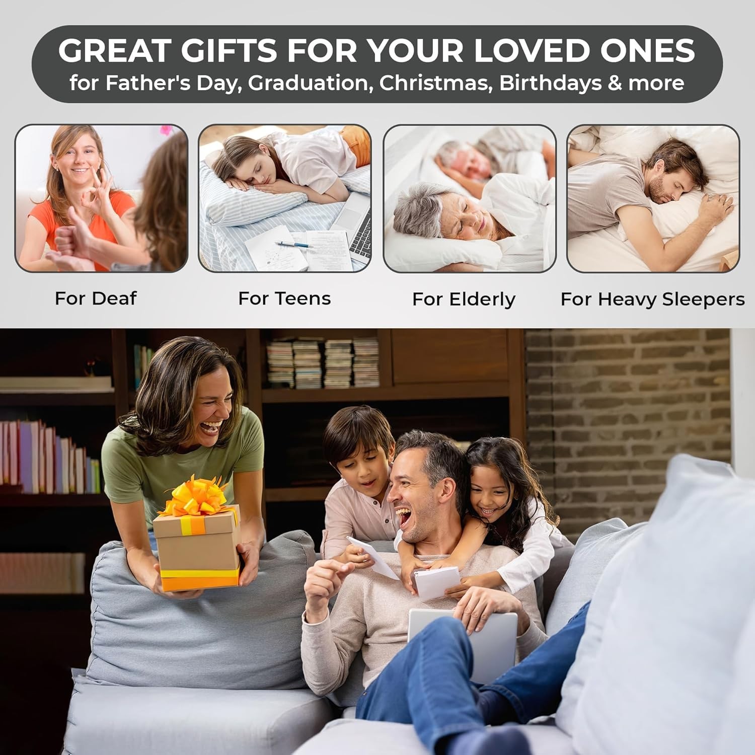 Compact Digital Alarm Clock with Snooze & Brightness Control - Stylish Black