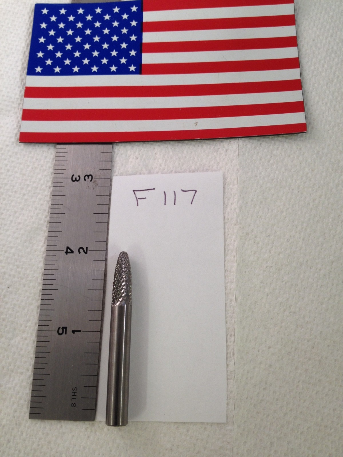 1 NEW FALCON / SGS 1/4" SHANK CARBIDE BURR SF-1 tree DOUBLE CUT 5/8" LOC (F117)