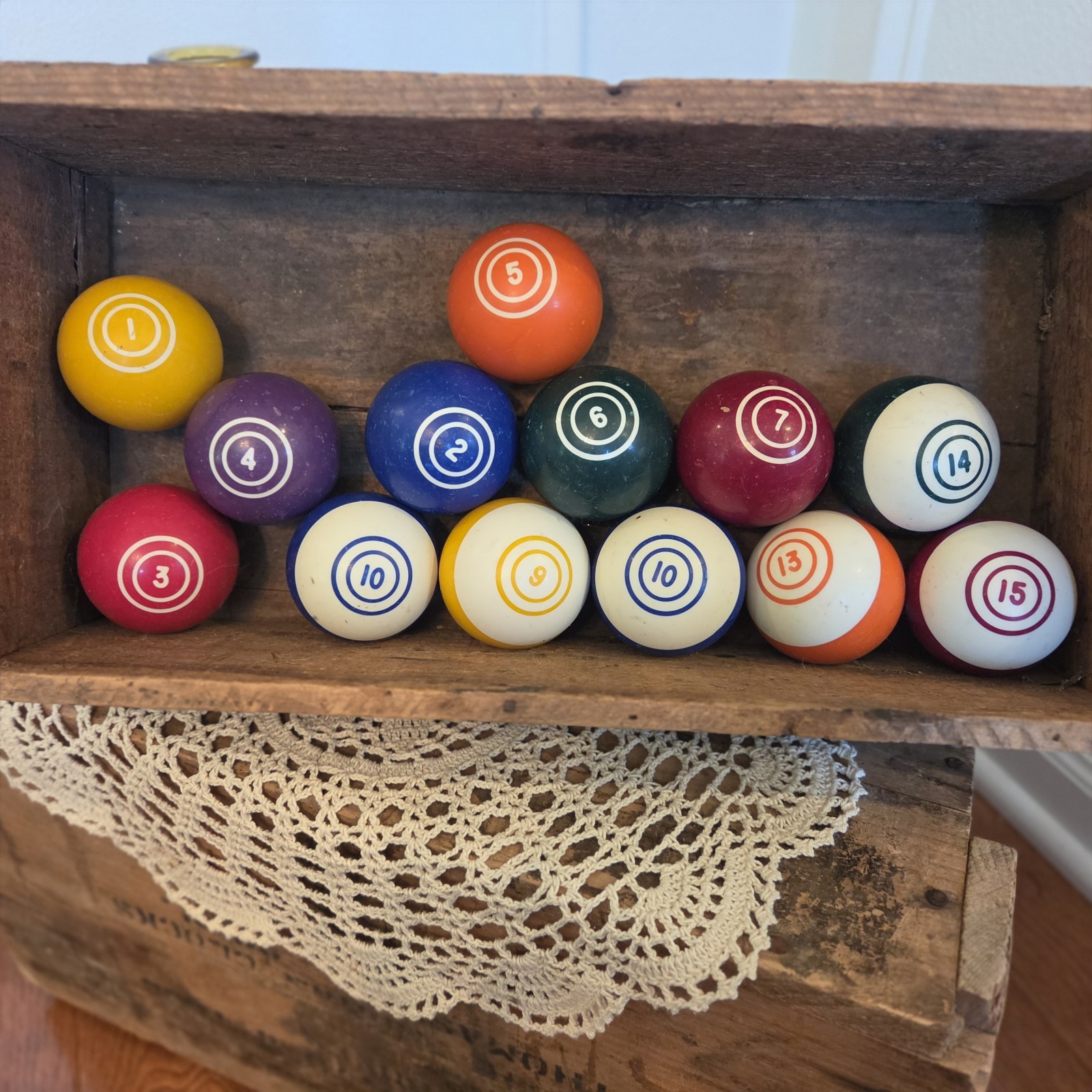 Incomplete Set Of 13 Vintage1950s Double Ring 2.25" Billiards Pool Balls💥RARE💥
