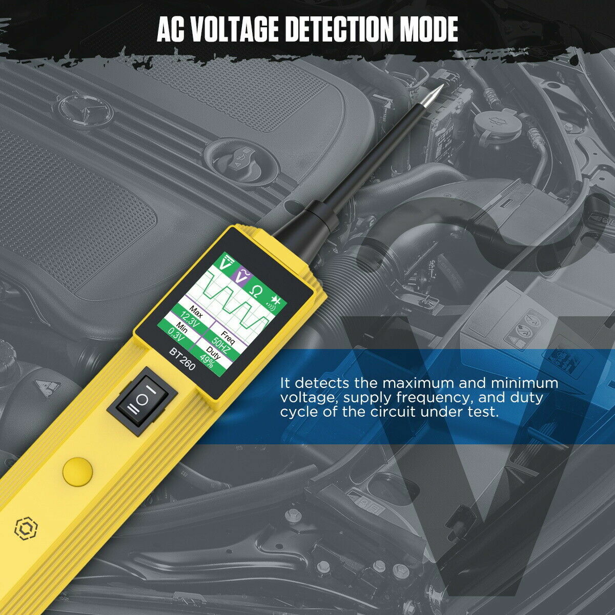 AUTOOL 6-30V 12V Car Circuit Tester Probe Multimeter Electrical System Analyzer