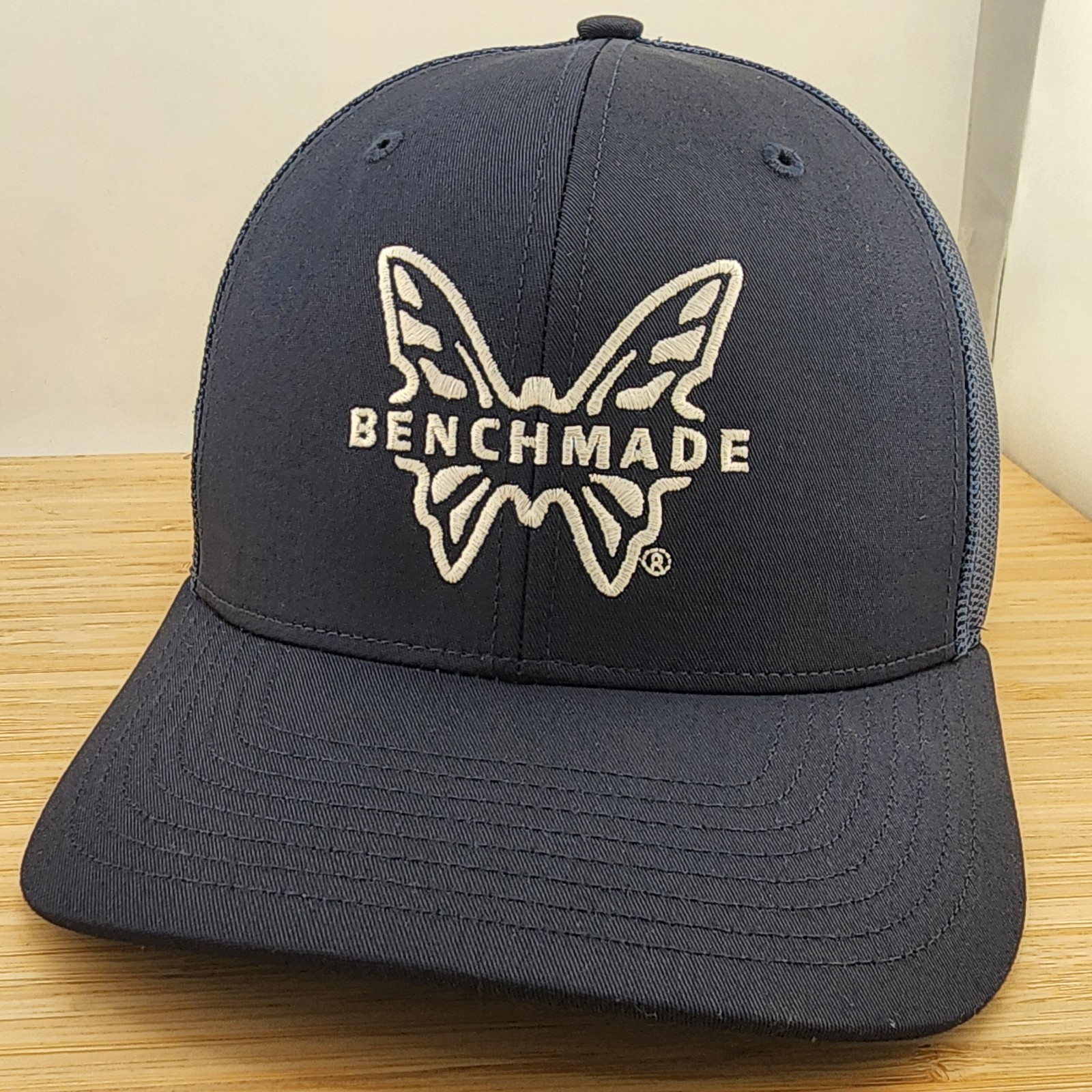 Benchmade Knife Trucker Hat, Navy Cap w/Blue Mesh, Butterfly Logo, Snapback 🔪