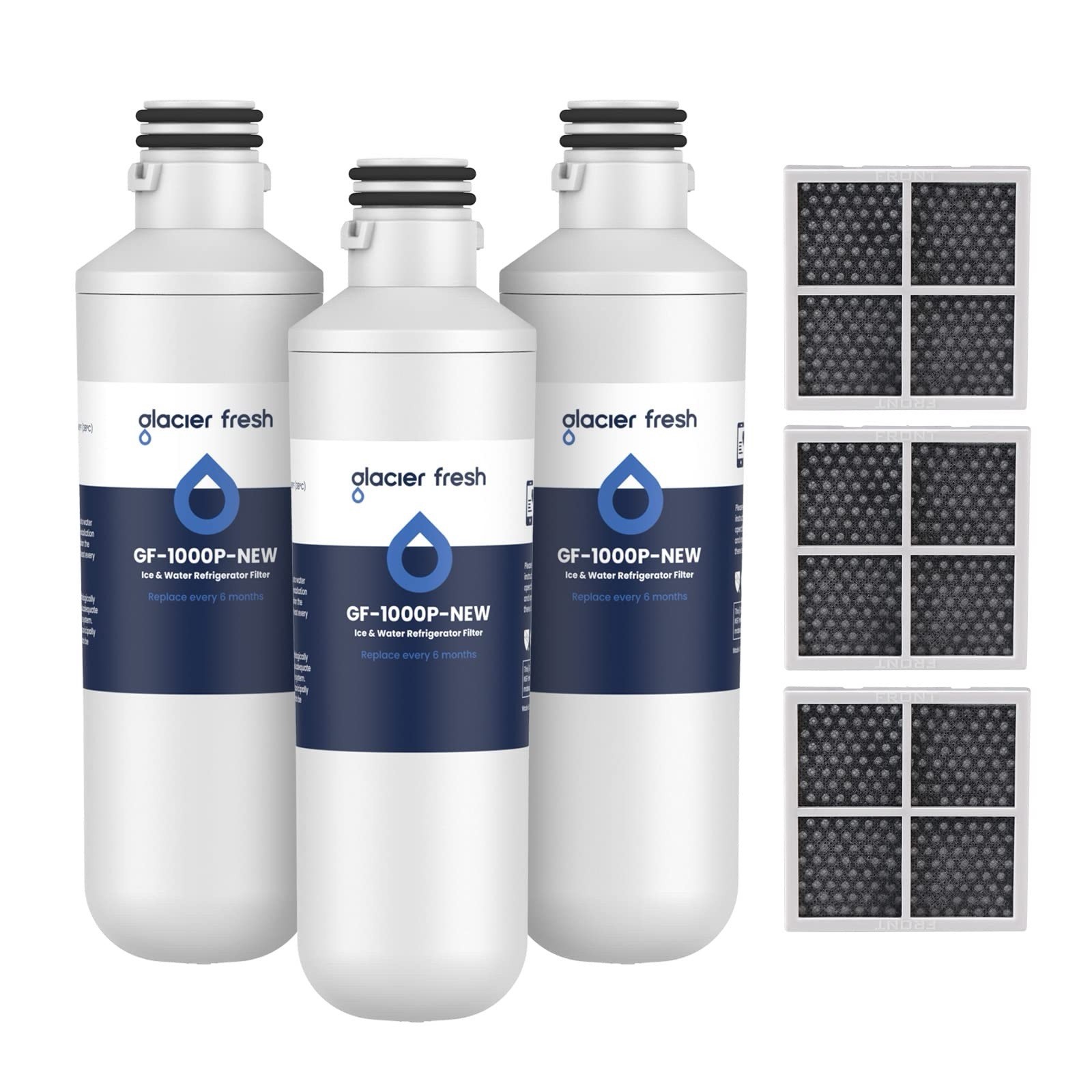 GLACIER FRESH LT1000PC Replacement Water Filter Pack Of 3+3 LT120F Fresh Air 2