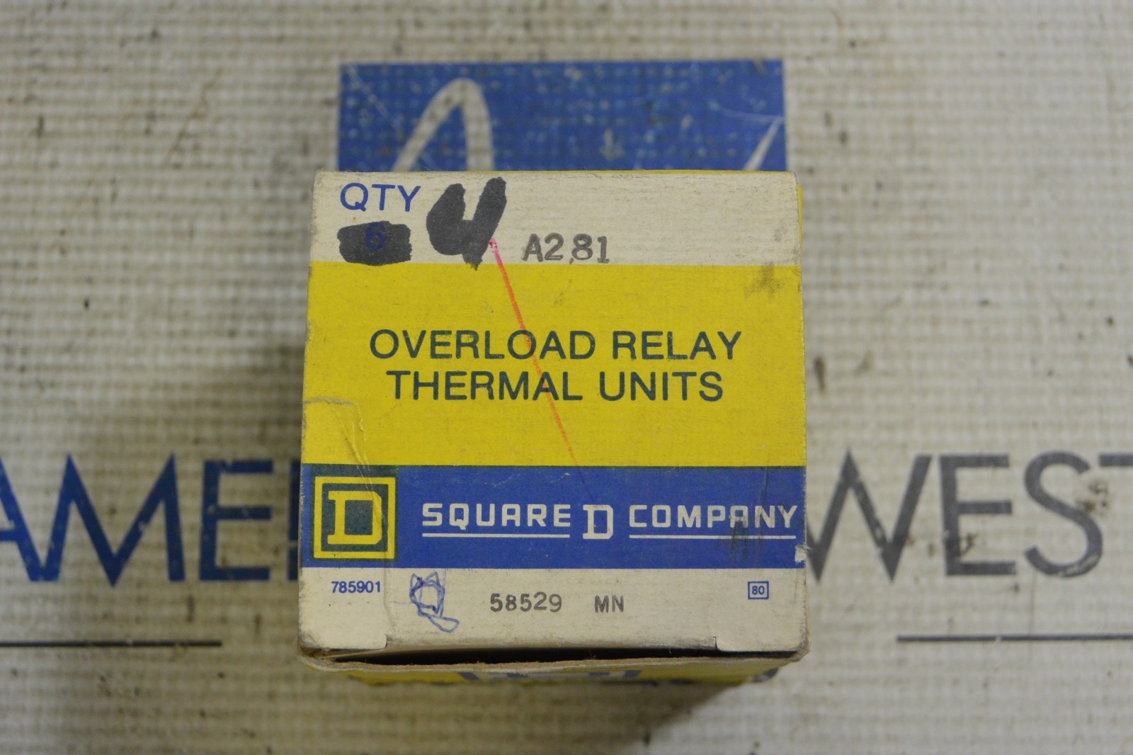 1-A281 Square D Overload Relay Thermal Unit NEW