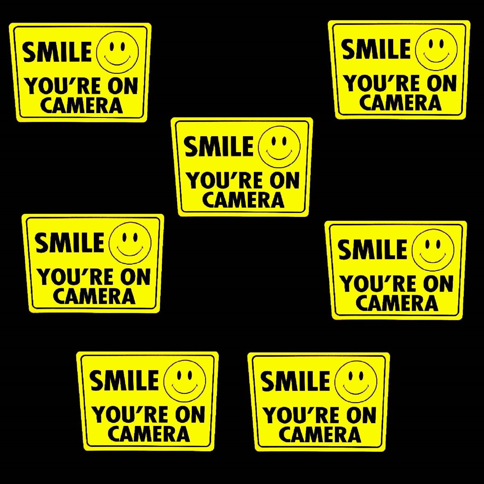 LOT SMILE YOURE ON SECURITY VIDEO CAMERAS OUTDOOR WARNING STICKER