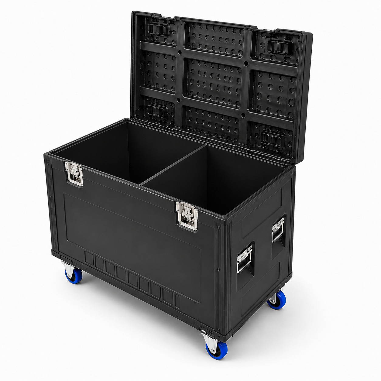 Heavy-Duty ATA Rolling Cable Trunk Road Case with Wheels for DJ & Stage Gear