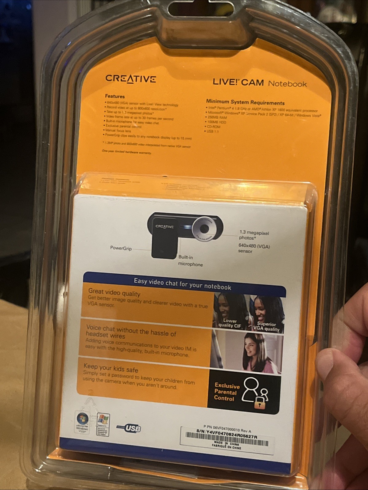 Creative VF0470A Live Cam Notebook Camera Brand New