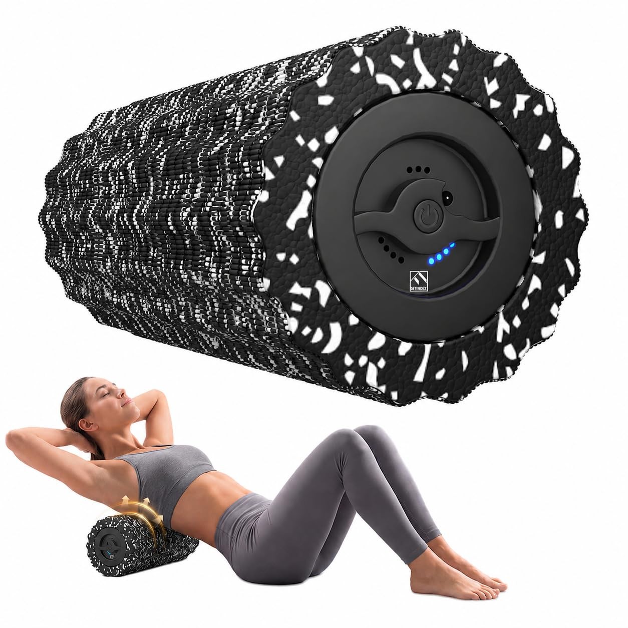 Vibrating Foam Roller for Exercise,4 Vibration Speeds,Rechargeable