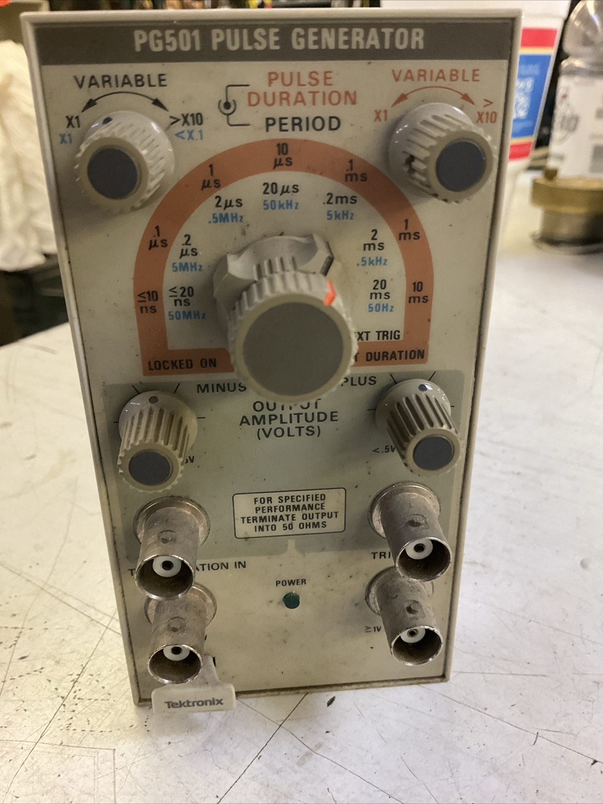 Tektronix Plug-in Model Pg 501 PULSE GENERATOR