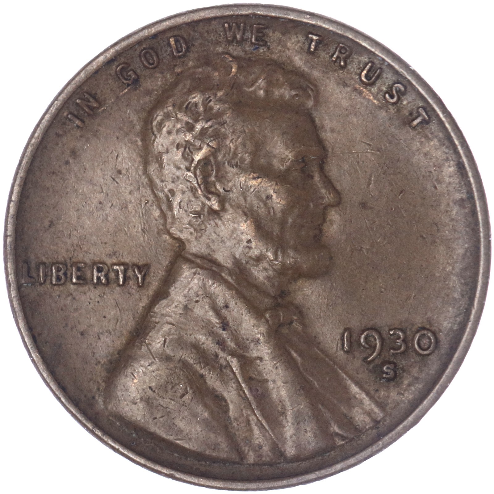 1930 S Lincoln Wheat Cent Extra Fine Penny XF
