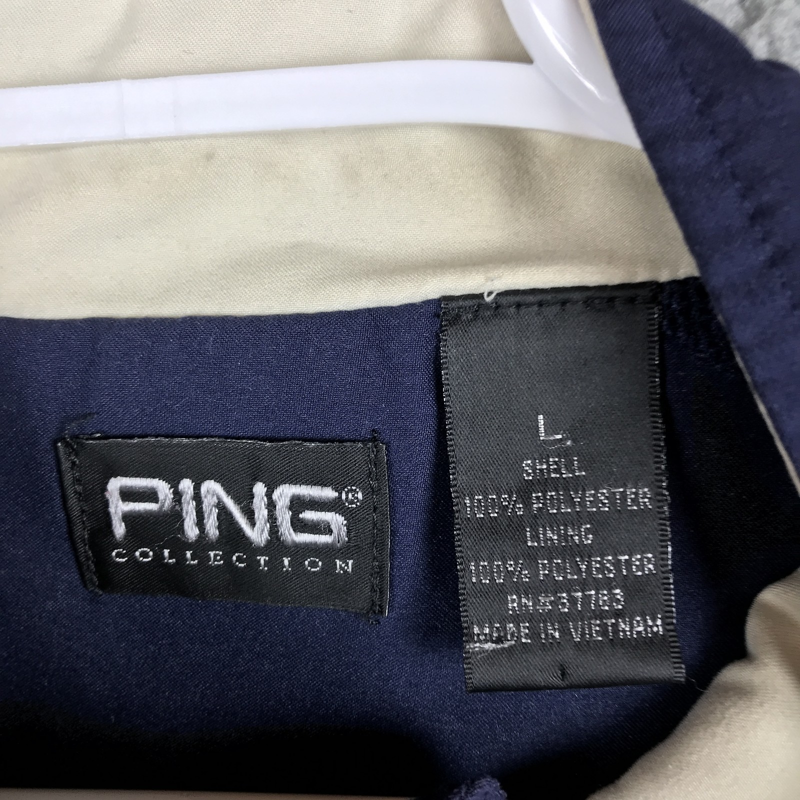 PING Collection Pullover Jacket Mens Large Quarter Zip Windbreaker Golf
