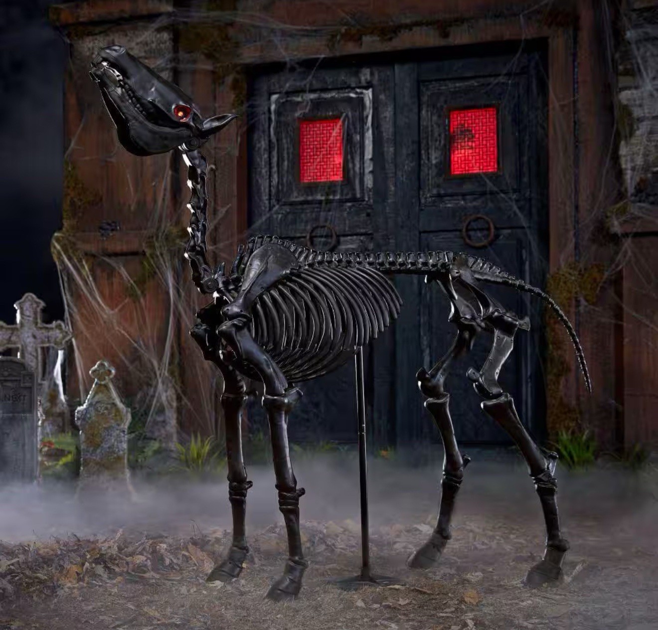 *NEW* Home Depot 5.5 ft. Grave & Bones LED Skeleton Pony Prop READY SHIP!