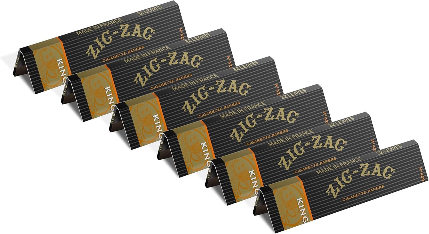 Zig-Zag King Size Rolling Papers - Original Premium, 32 Count (Pack of 6)