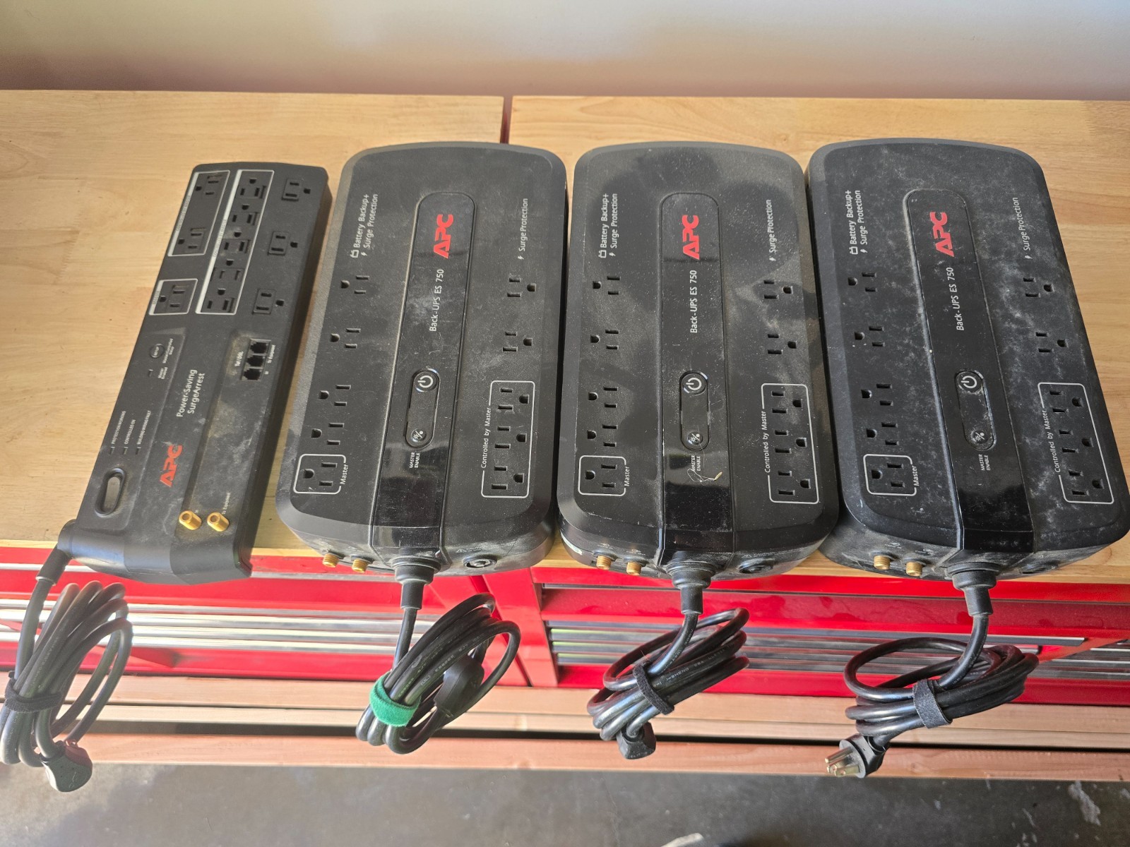 (3) APC BE7650 10-Outlet Battery Backup + (1) P11GTV 11-Outlet Surge Suppressor