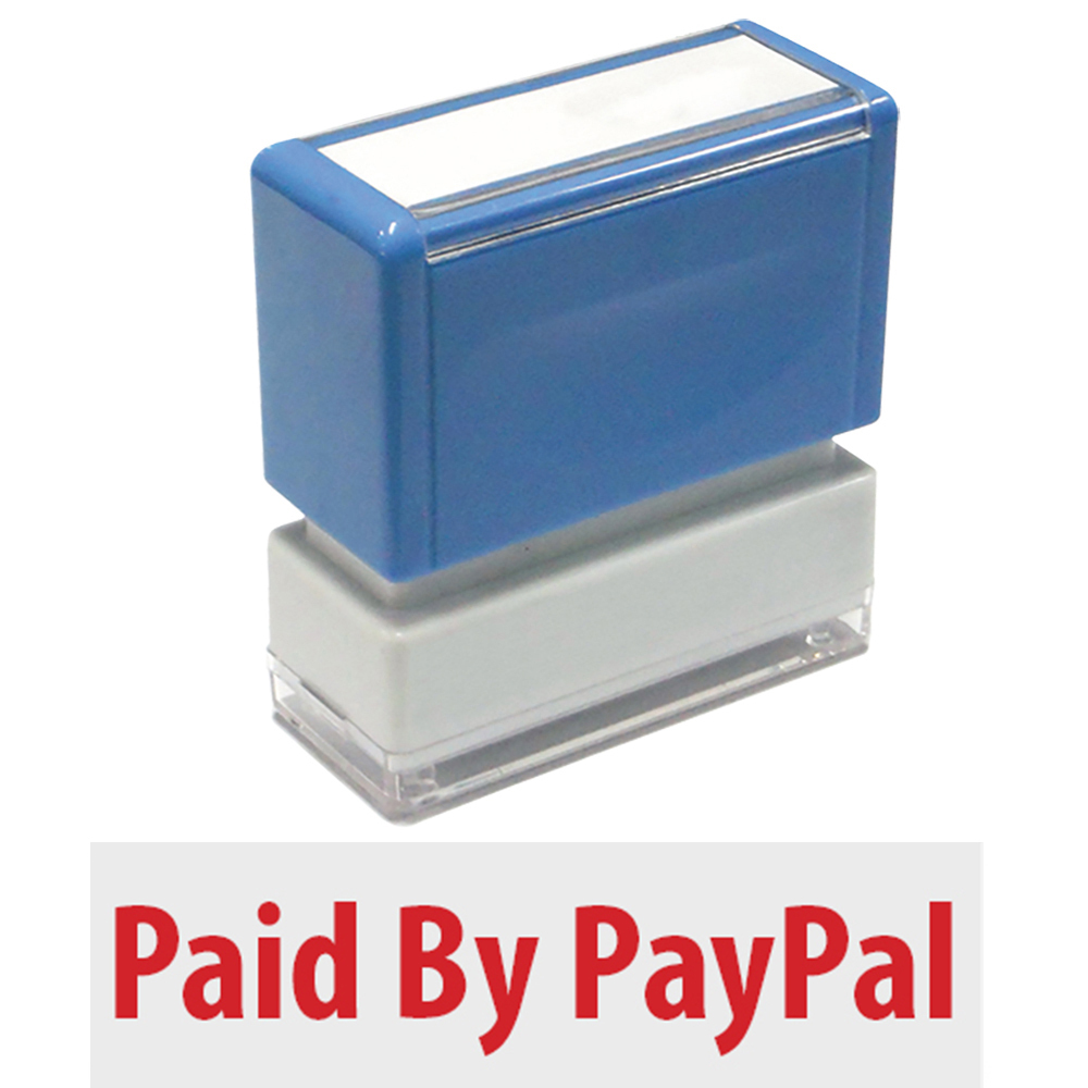 Paid By PayPal -  JYP PA1040 Pre-Inked Rubber Stamp (Red Ink)