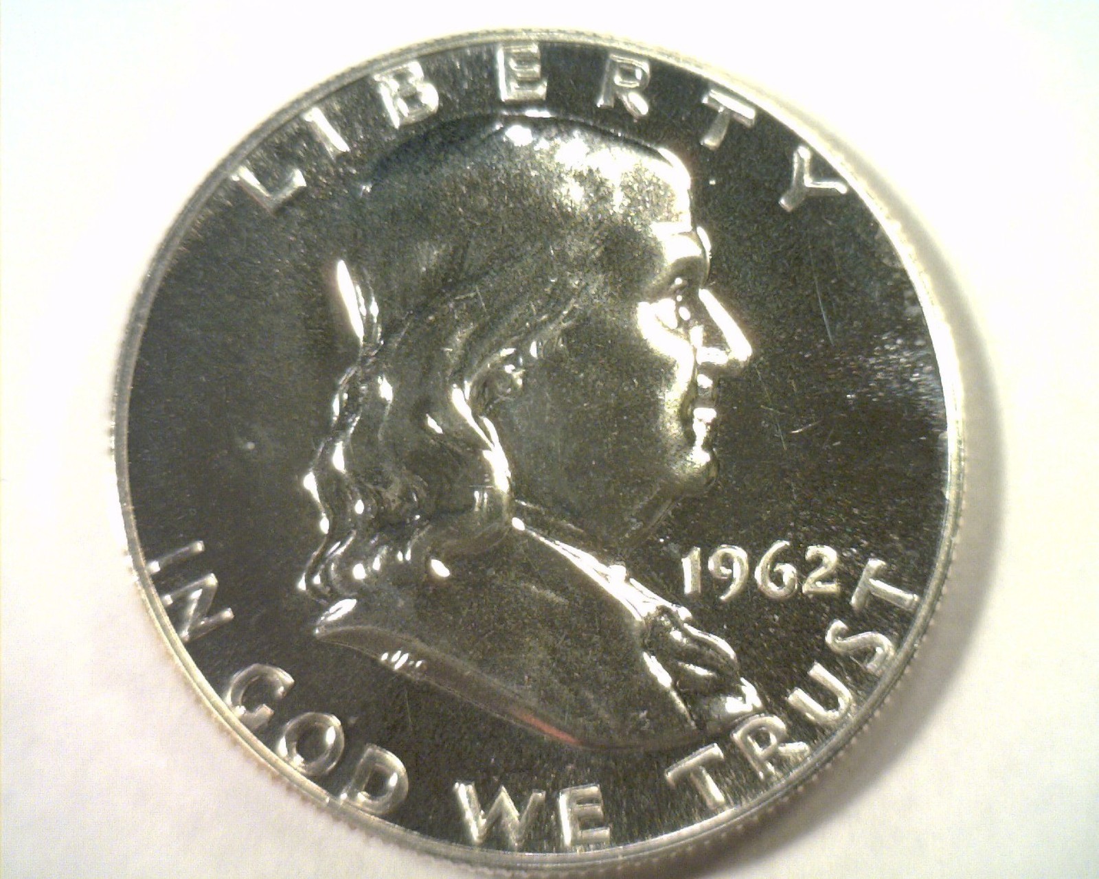 1962 FRANKLIN HALF DOLLAR GEM / SUPERB PROOF GEM / SUPERB PR NICE ORIGINAL COIN