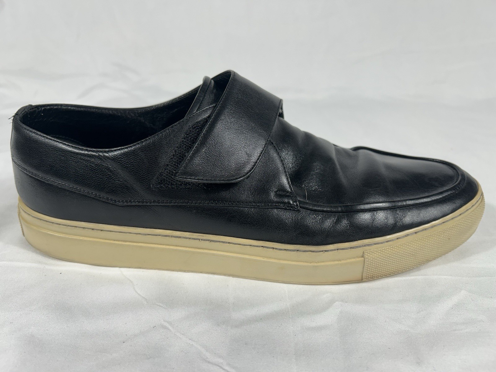 Giorgio Armani Black Leather Monk Strap Slip On Men’s Shoes UK 43 US 9.5