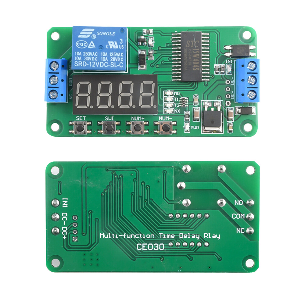 Multifunction Self-lock DC 12V Relay Time Delay PLC Cycle Timer Module Switch