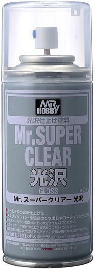Mr. Hobby B513 Mr. Super Clear Gloss Top Coat Spray Paint 170ml - US Fast Ship