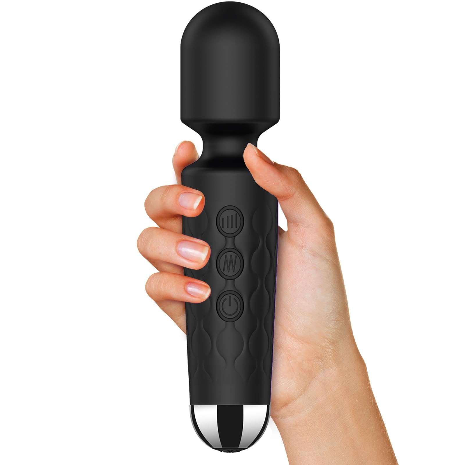 Kitppit Back Small Bullet Massage for Women - Rechargeable Electric Black