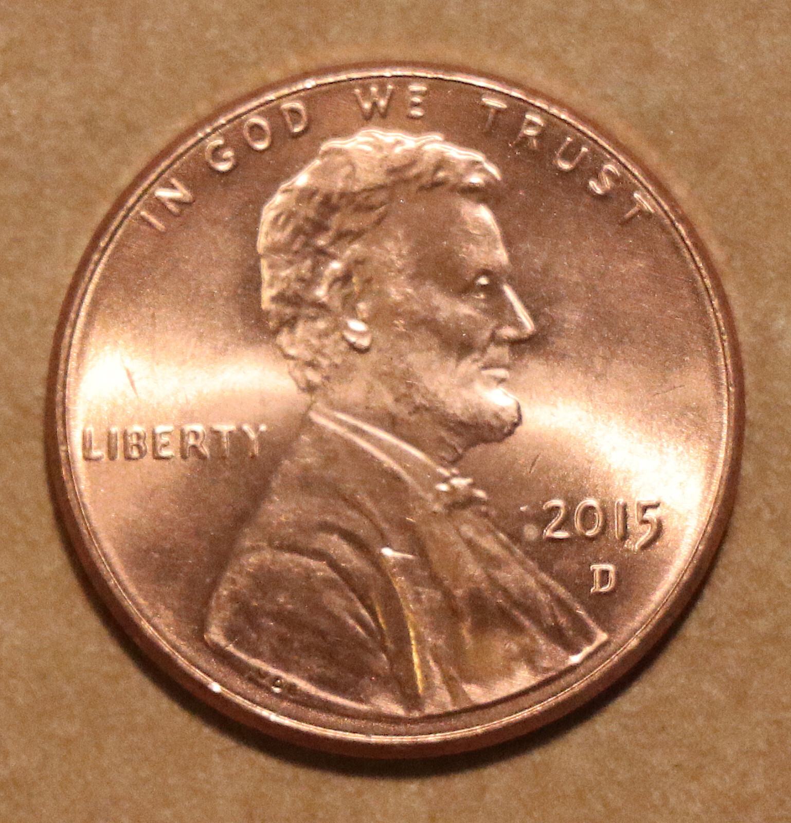 2015 D Lincoln Shield cents BU