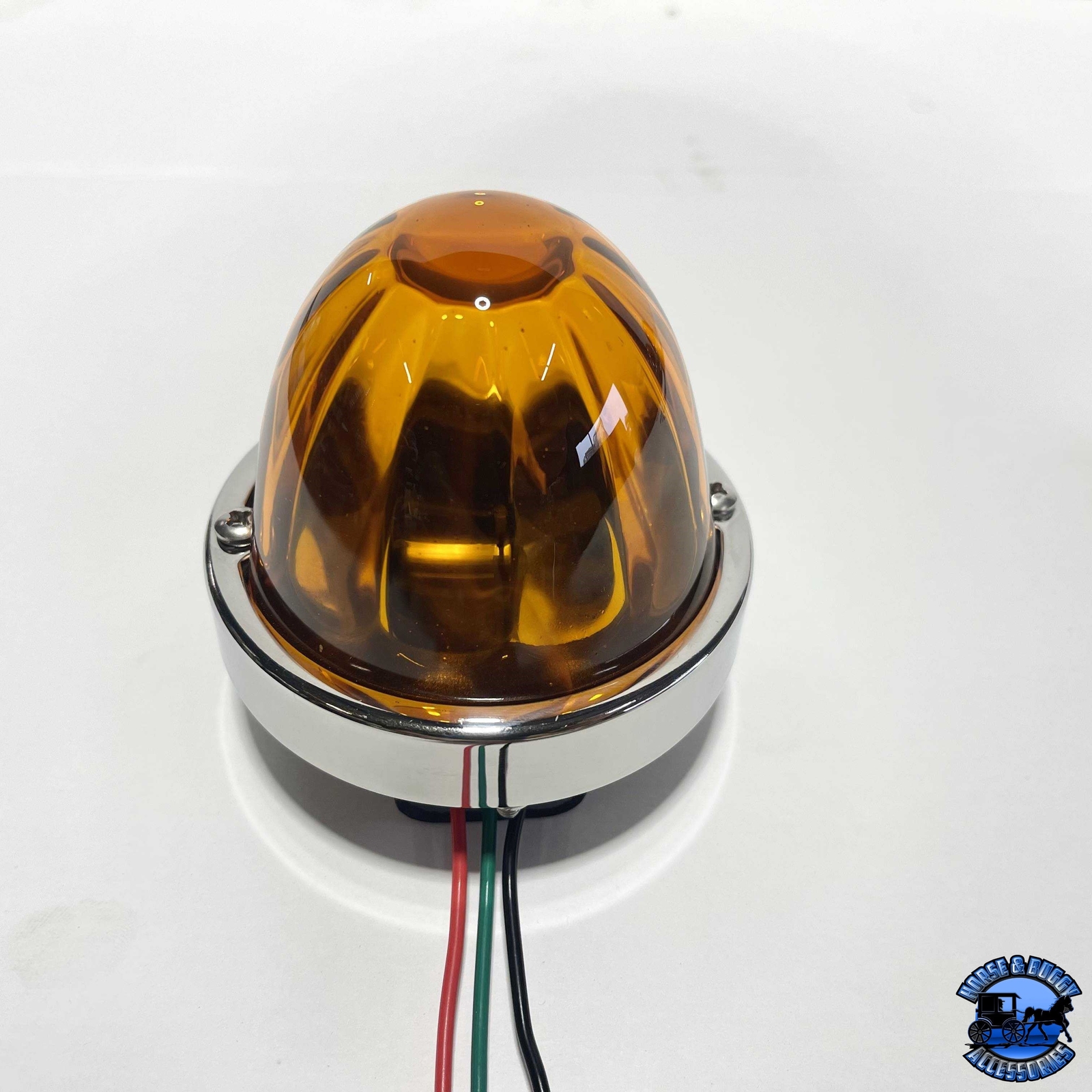 3 wire 3157 bulb-Sealed light amber lens glass watermelon kit (bulb not included