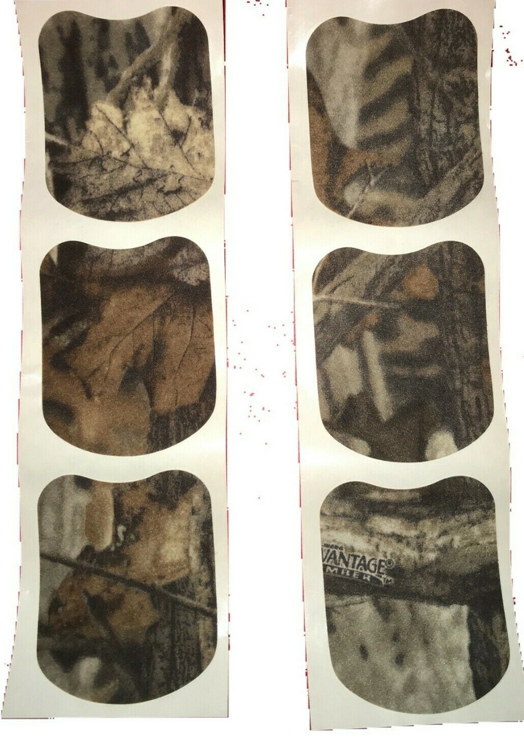 6 Stick On Micro FLEECE Camo BOW GRIP SADDLE PAD Archery Grips Insulates Warm