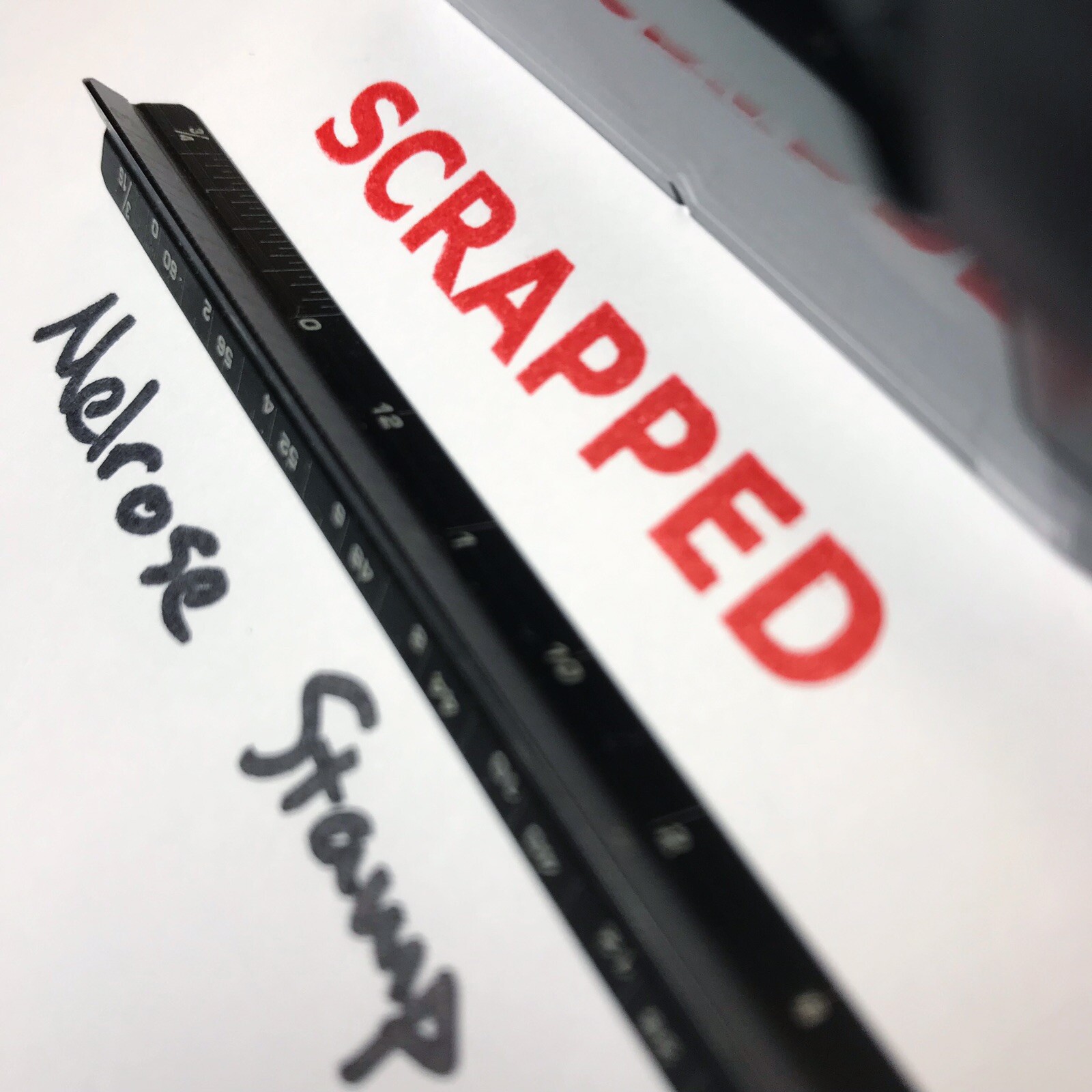 Scrapped Rubber Stamp Red Ink Self Inking Ideal 4913