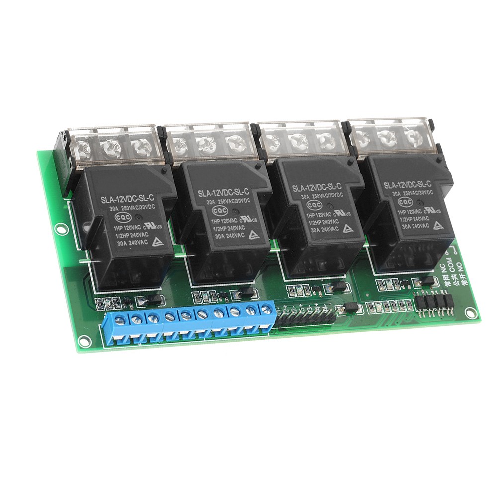 4-Channel DC 12V 30A Relay Module Control Board Optocoupler Isolation High/Low
