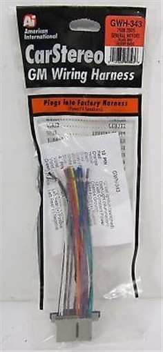American Intl 1988 2005 GM Car Stereo Wiring Harness, GWH-343