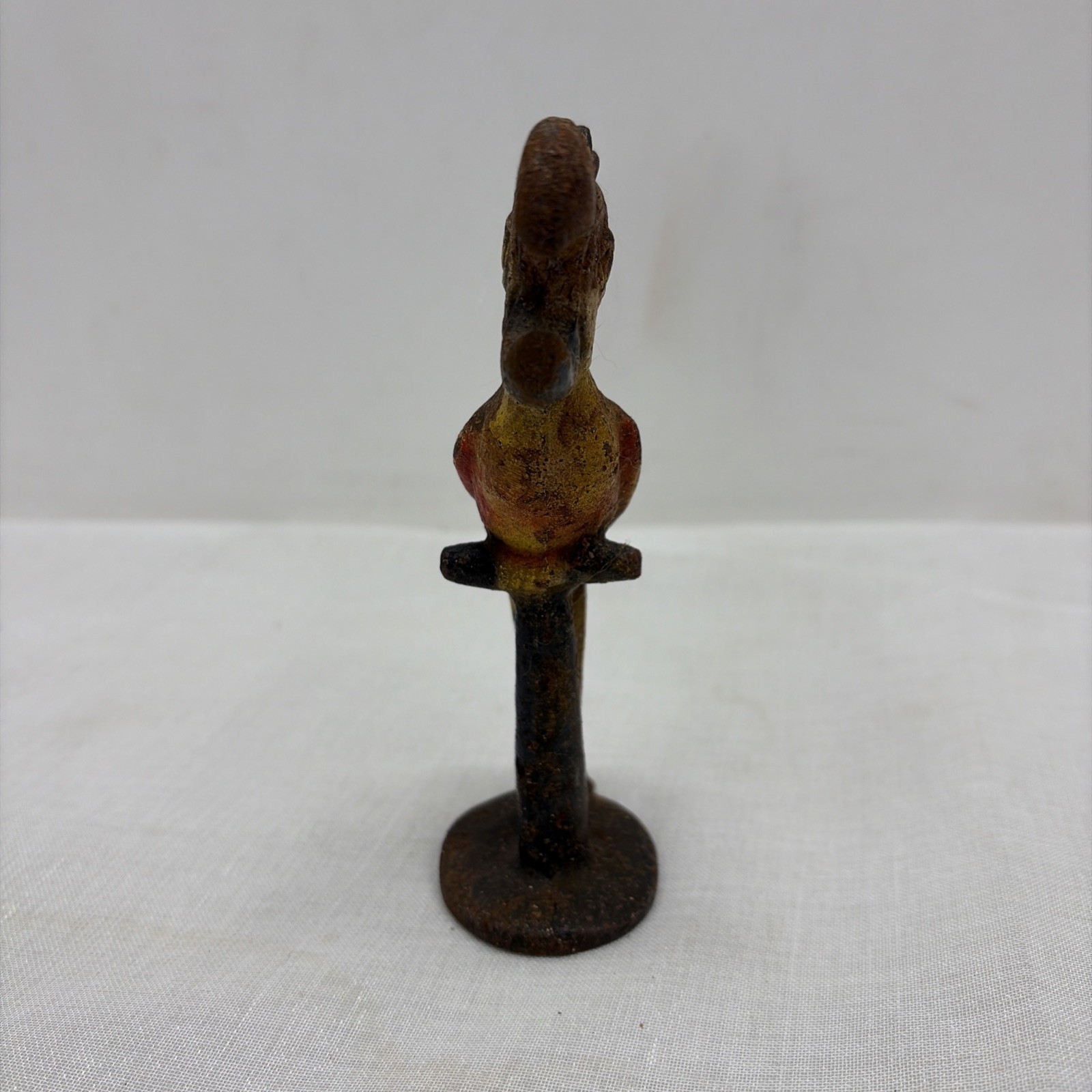 Vintage John Wright Cast Iron Parrot Macaw Perched Bottle Opener