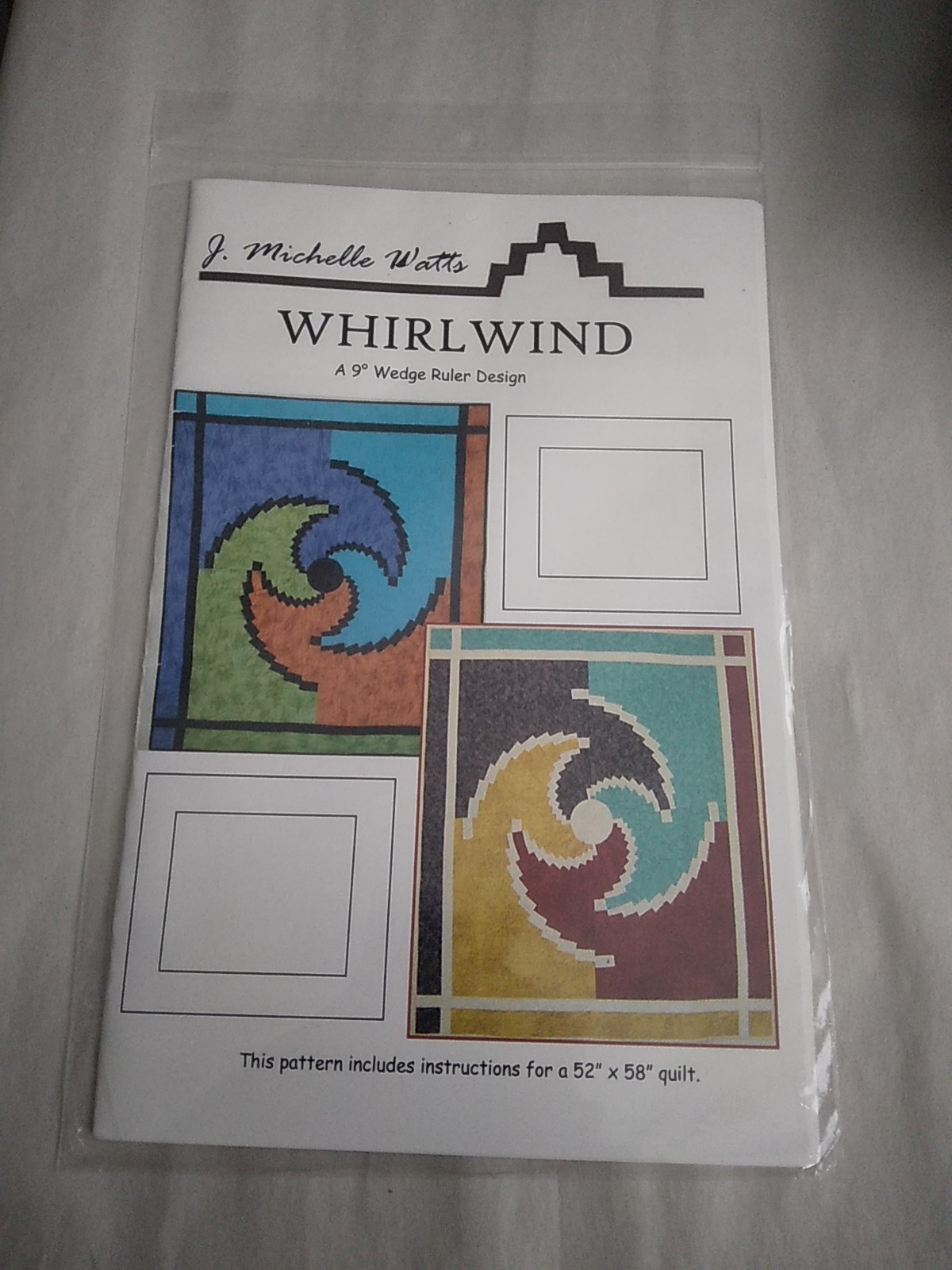 Whirlwind Quilt Pattern 1994 Michelle Watts 52" X 58"