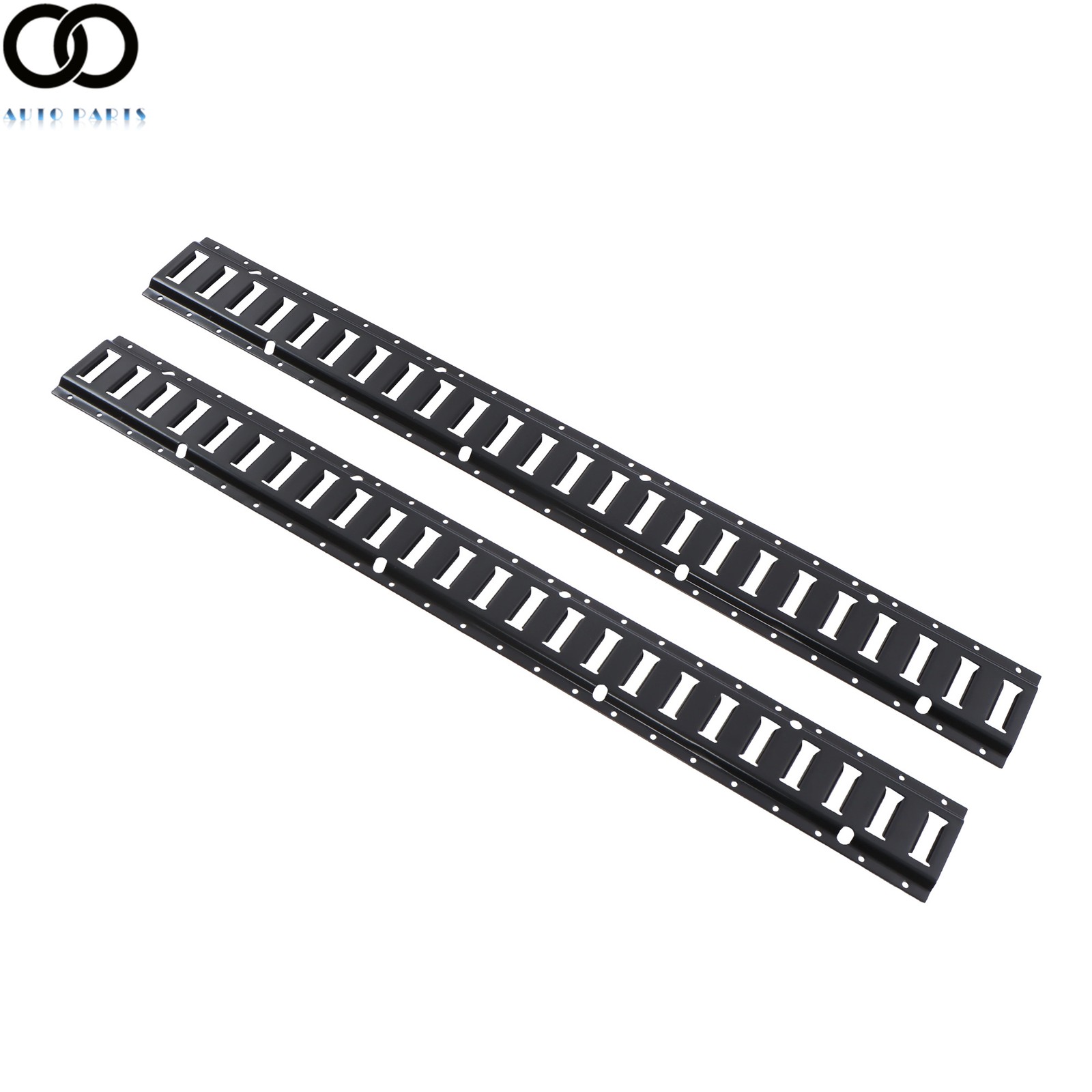 Black Durable Carbon Steel 2pcs High Quality 4' E Track Tie Down Rail Kit
