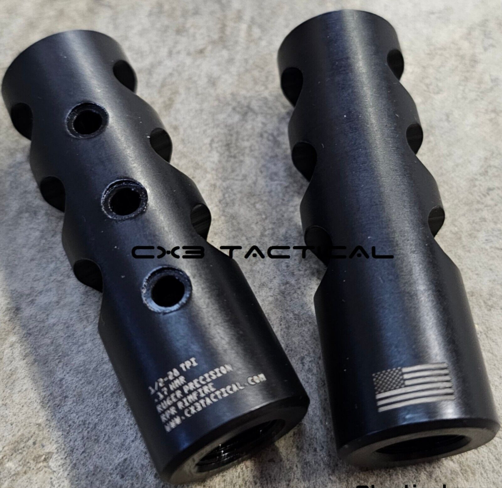 .17 HMR Muzzle Brake Compensator RPR Rimfire 17HMR Ruger Precision 1/2-28 TPI